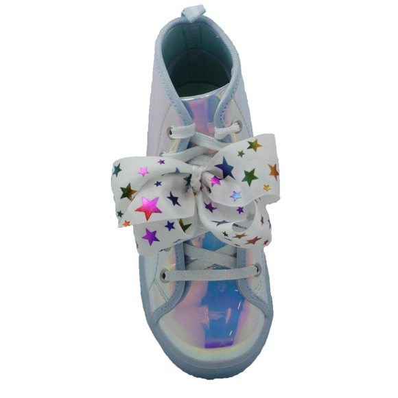 JoJo Siwa Other - 🍓 Iridescent Rainbow Bow Shoes High Top Size 11